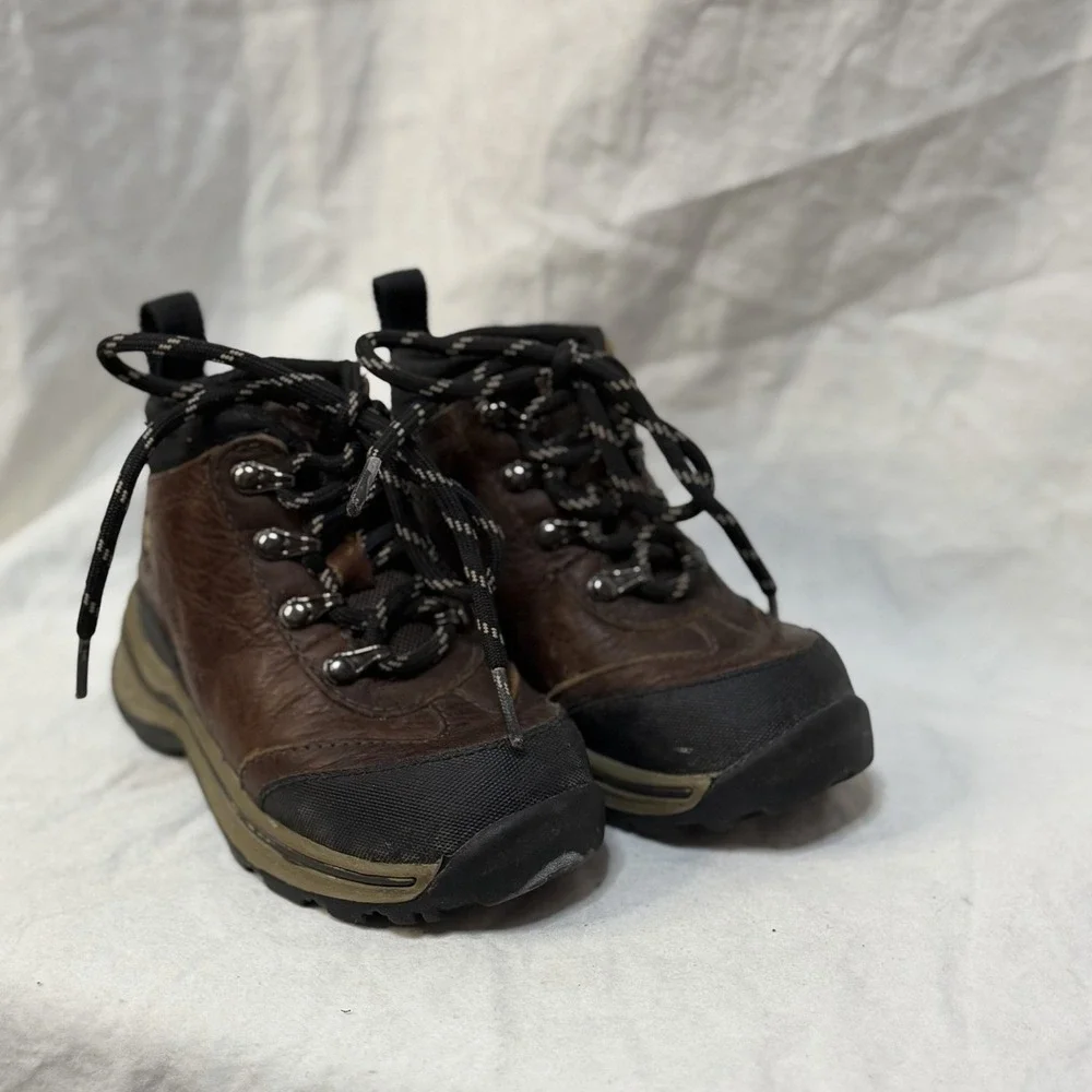 Timberland Boys Back Road 22813 Brown Black Hiking Boots Ankle Lace Up 7 Toddler